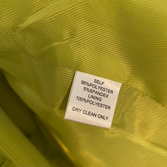 💕sold💕Audrey 3+1 Chartreuse 3/4 Sleeve Blazer Women's Sz Small - Picture 5 of 5